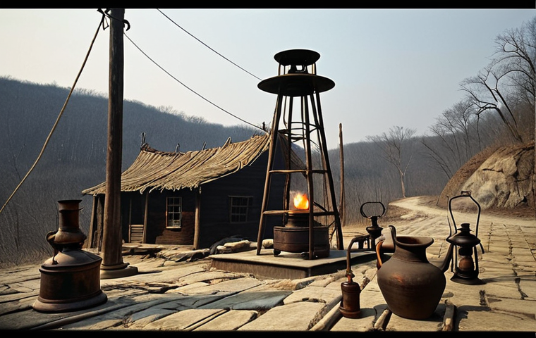 **
* **Prompt:** Historical scene depicting early oil exploration. Focus on ancient civilizations using oil lamps and medicines, contrasted with a 19th-century oil well in Pennsylvania. Include elements of early natural gas pipelines in China.
**